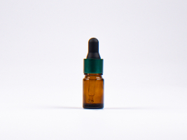 Braunglasflasche 5ml, mit Pipette grün-matt